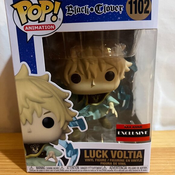 Funko POP! Black Clover Luck Voltia Figure #1102 AAA Anime Exclusive Used Good C - Picture 1 of 2
